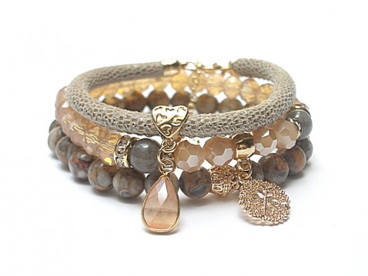 Taupe and peach  /09.07.15/ set KiKa pracownia