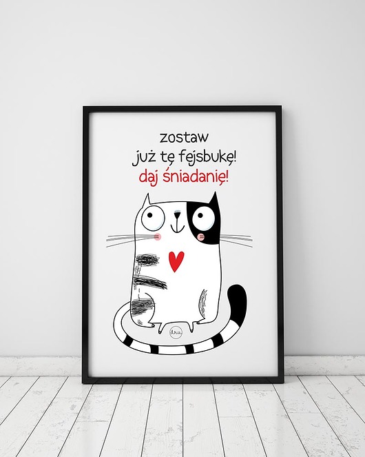 plakat. zostaw już tę fejsbukę... Love Life and Forest