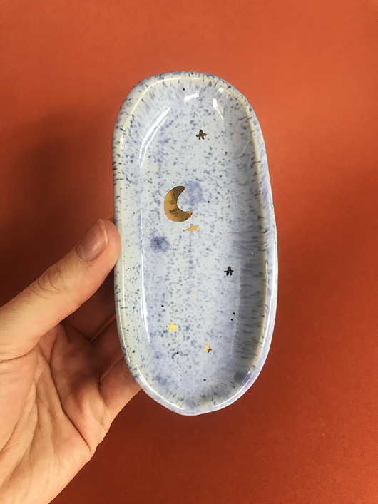 Ceramiczny talerzyk niebiesko granatowy ELEMTHEBRAND