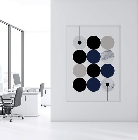 MARBLE 2 GRANAT - plakat geometryczny PLAKATY GEOMETRYCZNE