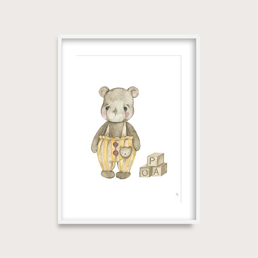 obrazy i plakaty do pokoju dziecięcego Plakat 30x40 "Retro Teddy"