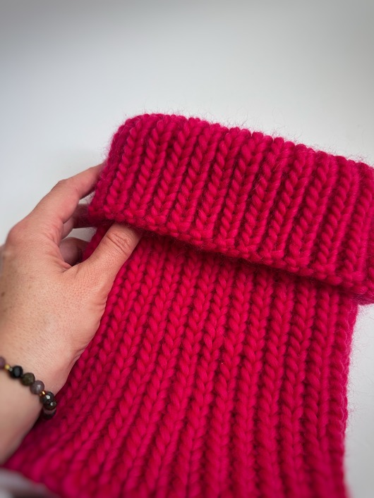 szale damskie Gruby komin wełniany - magenta