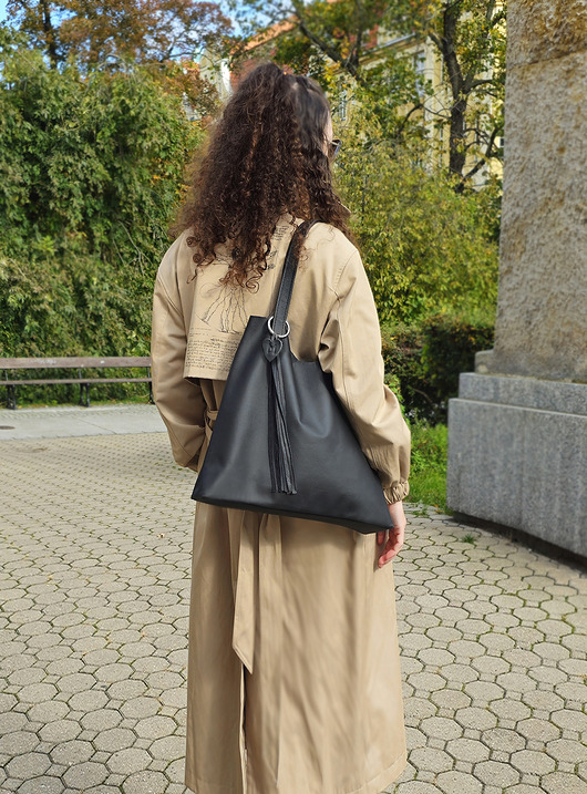 torby na ramię Czarna torebka ze skóry