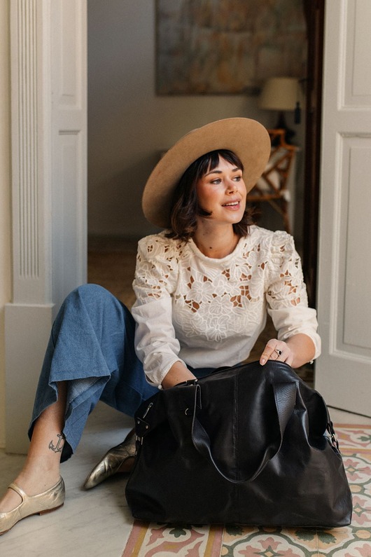 torby podróżne Skórzana torba podróżna- weekender CINNAMON