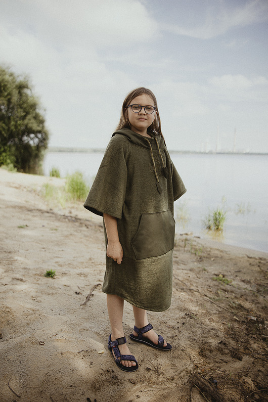 akcesoria dziecięce - różne Surf ponczo plażowe GRASS, ręcznik kąpielowy, KIDS, unisex