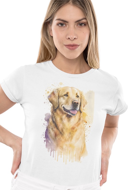 t-shirt damskie Koszulka Golden Retriever pies rasy psów prezent