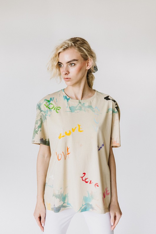 t-shirt damskie T-shirt Love Color
