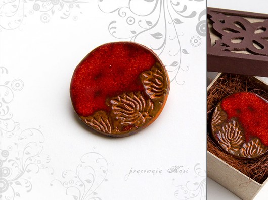 broszka czerwona *03 [+ box] katha