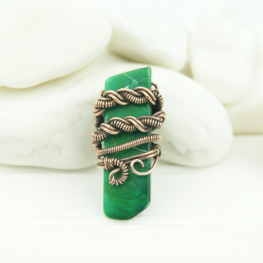 broszki Jaspis cesarski broszka wire wrapping