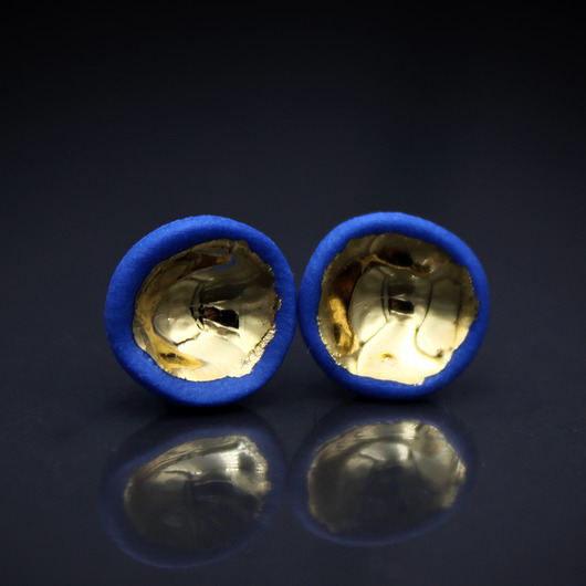kolczyki ceramiczne Drobinki 14mm /stal chirurgiczna/