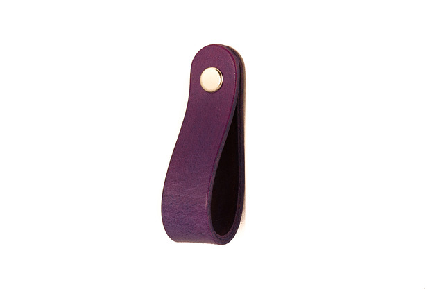 gałki do mebli Skórzany uchwyt meblowy COLORISO PURPLE