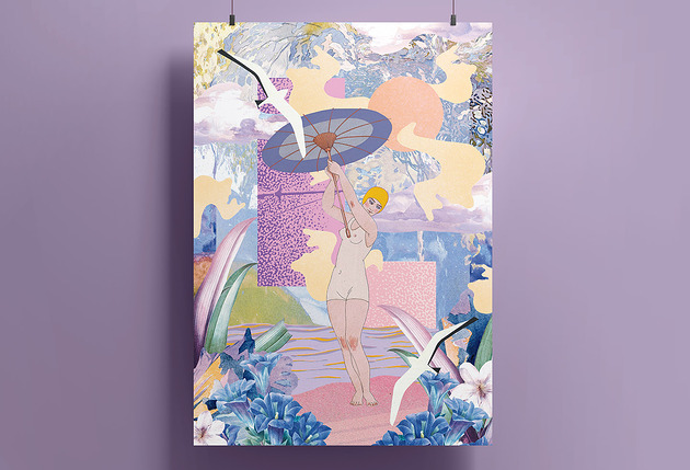 grafiki i ilustracje Plakat - kolaż - Summer Time - A4