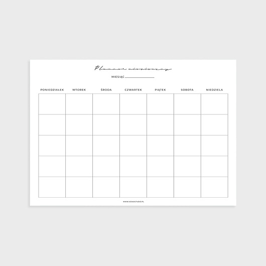 kalendarze i plannery Planner miesięczny A4, Pure