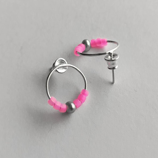 kolczyki z kamieniami Kolczyki OKRĄG