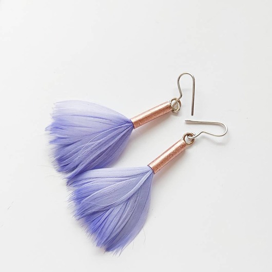 kolczyki z piórami PIÓRKO kolczyki