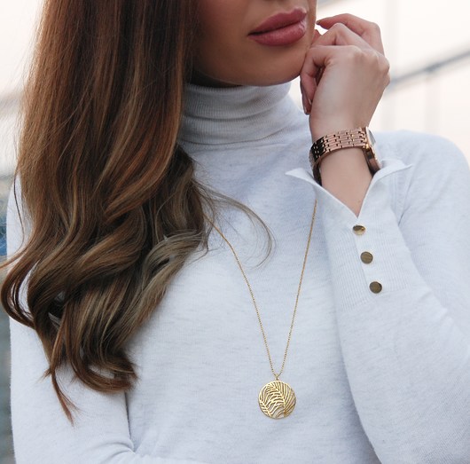 NASZYJNIK 90CM Z MEDALIONEM- SREBRO 925 POZŁACAN Coccola JEWELLERY