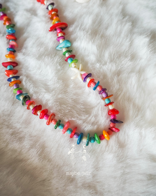 chokery Naszyjnik z nieregularnych kamieni z rozgwiazdą