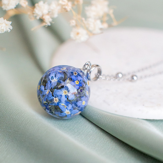 wisiory Wisiorek z niezapominajkami