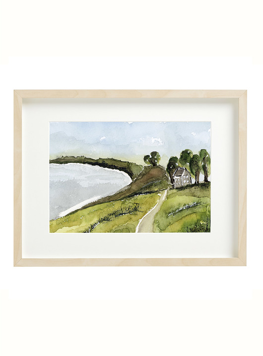 obrazy ORYGINAŁ 10 x 15 cm - Akwarelowy pejzaż No.3