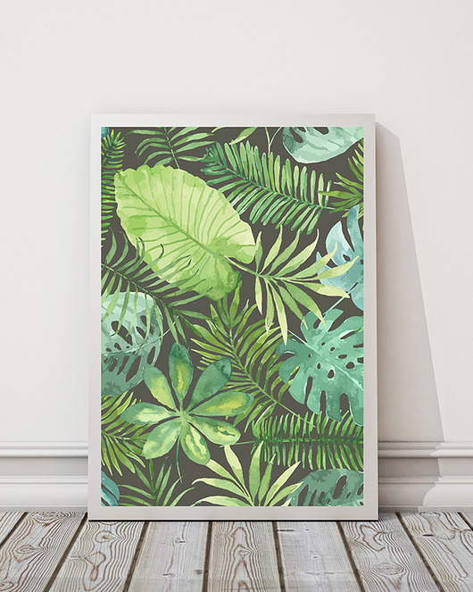 plakat. egzotyczny Love Life and Forest