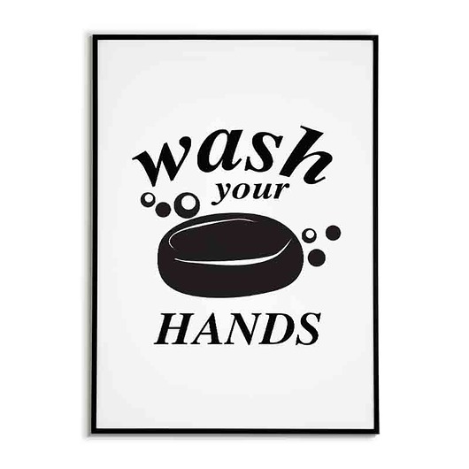plakaty Plakat motywacyjny z napisem WASH YOUR HANDS