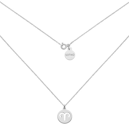 srebrne naszyjniki Srebrny naszyjnik z zodiakiem Barana