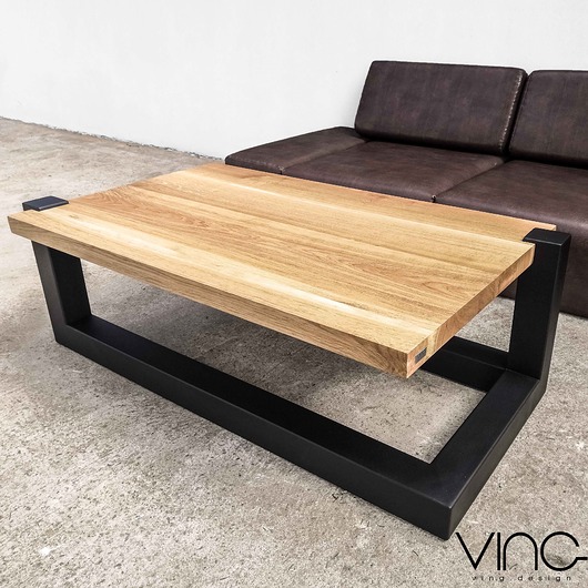 stoliki kawowe Stolik kawowy lity dębowy Drewno Design Loft Dąb