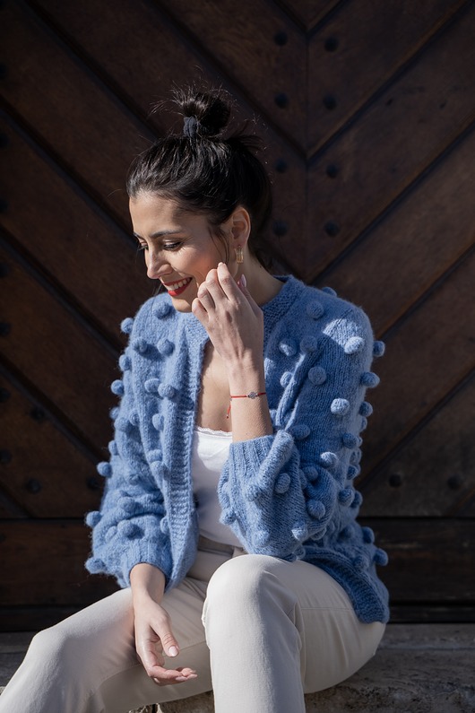 swetry damskie  Sweter z kaszmirem PEPPINA BLUE