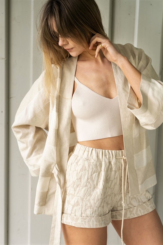 szorty damskie Tori shorts natural beige
