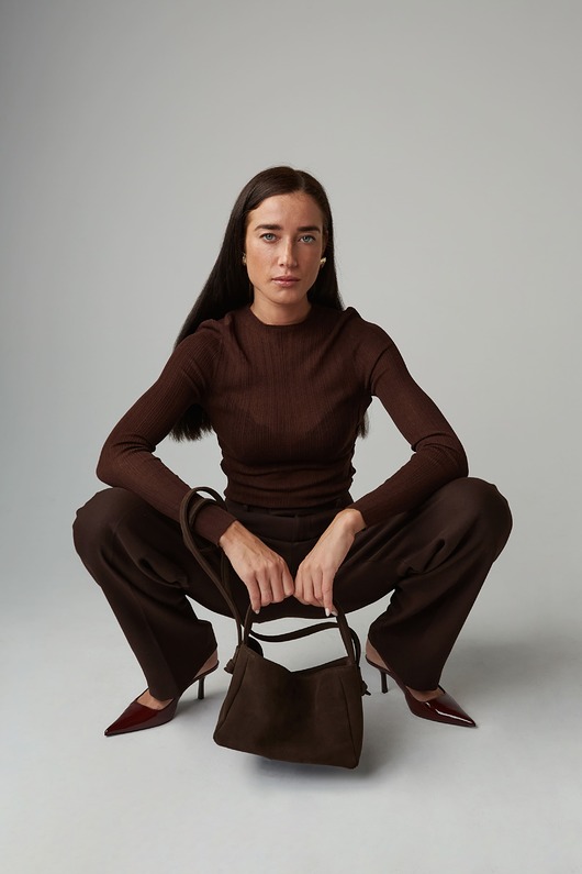 torebki do ręki Meru - zamszowa torebka na ramię lub do ręki