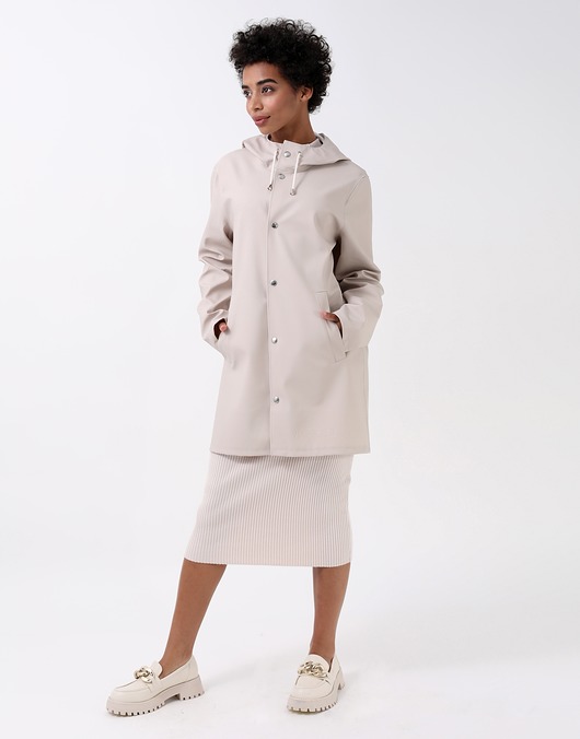 płaszcze damskie VANNSKJOLD płaszcz przeciwdeszczowy ELEGANCE light beige