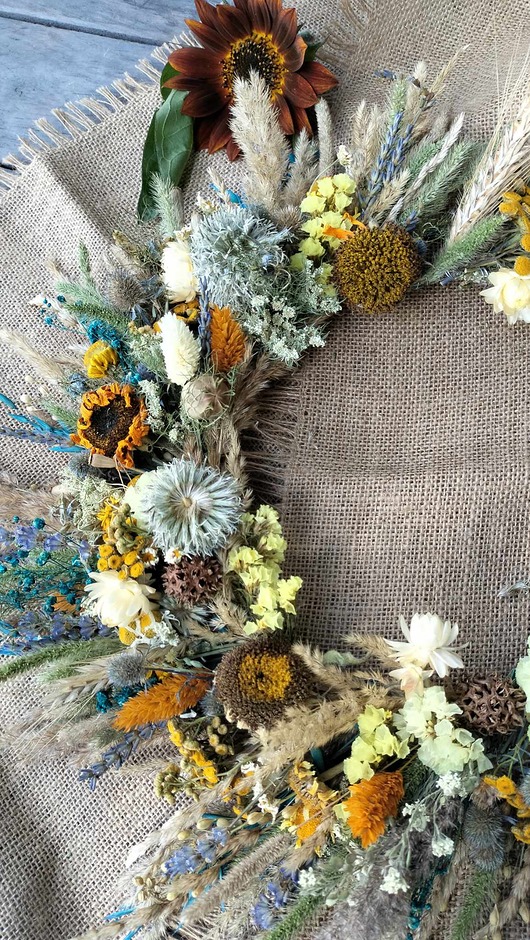 wianki Wianek jesienny słoneczniki "Sunflower "