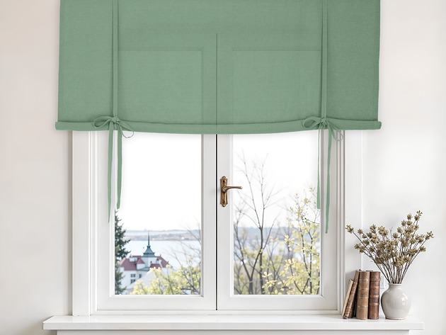 zasłony Roleta podwijana eucalyptus green heavy