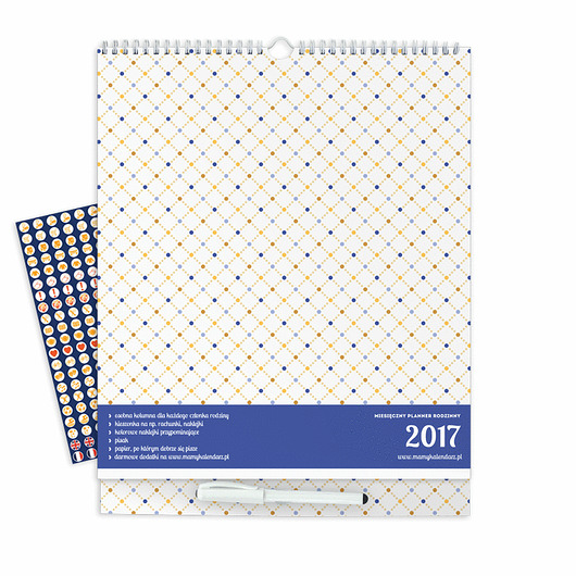 rodzinny planner miesięczny na cały 2017 rok MaMy Kalendarz