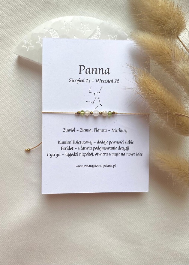bransoletki z kamieni naturalnych Bransoletka zodiakalna Panna