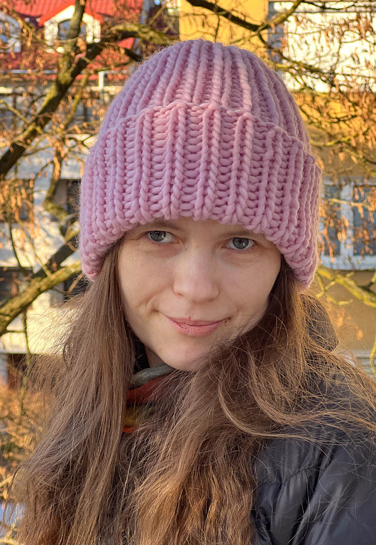 czapki damskie Zimowa czapka z wełny peruwiańskiej Lumi magnolia