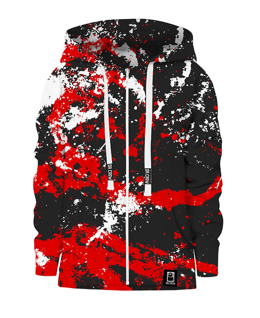 bluzy dla dziewczynki Bluza Zamek Dziewczynka DR.CROW Marble Red