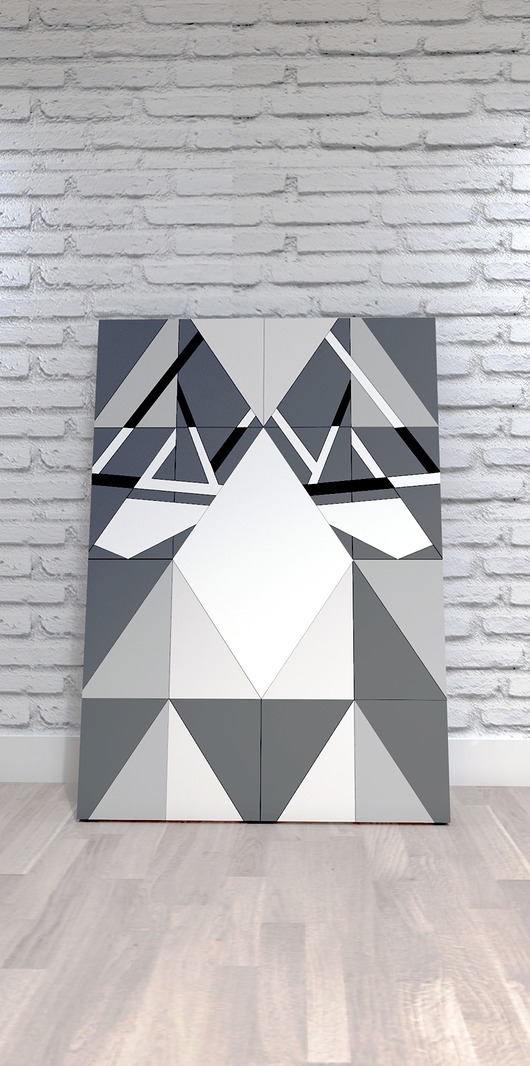 PLAKAT TRIANGLE geometry GREY Interior Design Olga Robak