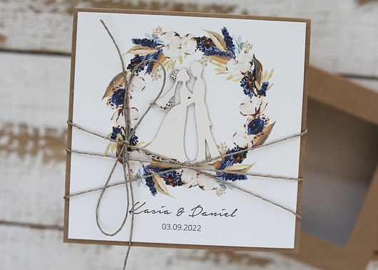 zaproszenia i kartki na ślub Kartka ślubna z personalizacją - Kartka na ślub