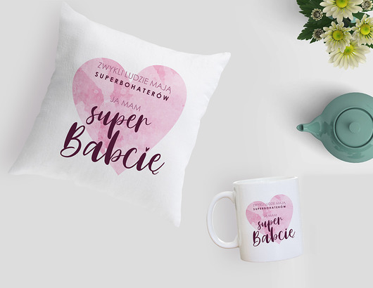 Zestaw kubek + poduszka ( Dzień Babci) AllbagAllprints