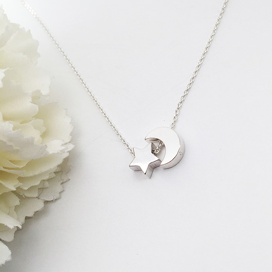 Naszyjnik GWIAZDKA I KSIĘŻYC necklace, star moon Anemon Atelier