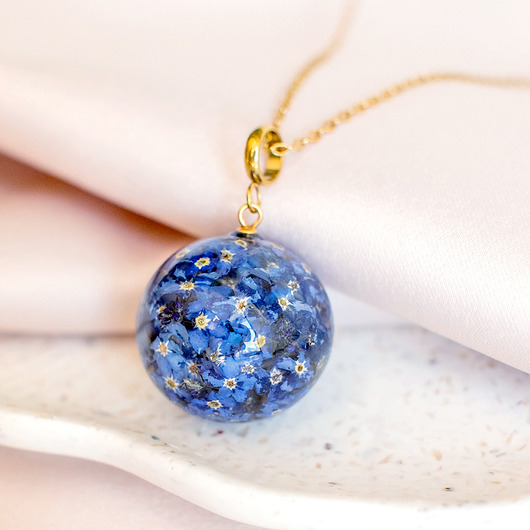 wisiory Wisiorek z niezapominajkami