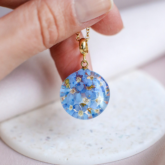 wisiory Wisiorek z niezapominajkami