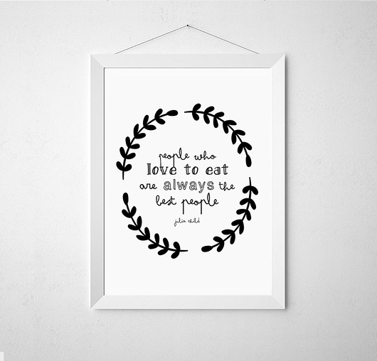 Plakat do kuchni "People who love to eat" A3 wejustlikeprints