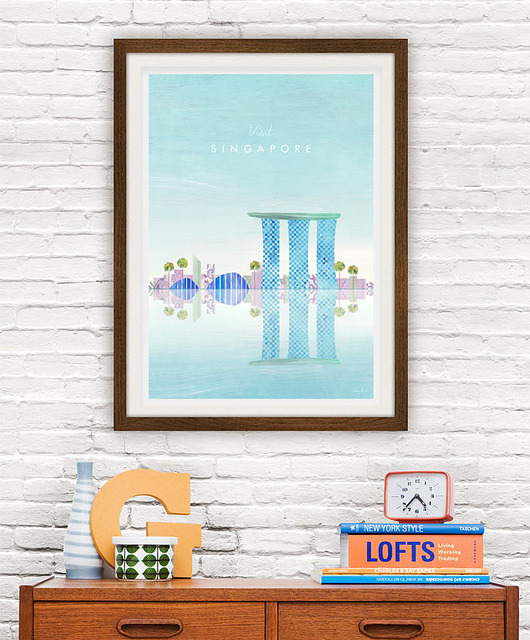 plakaty Singapur - vintage plakat A3 giclee