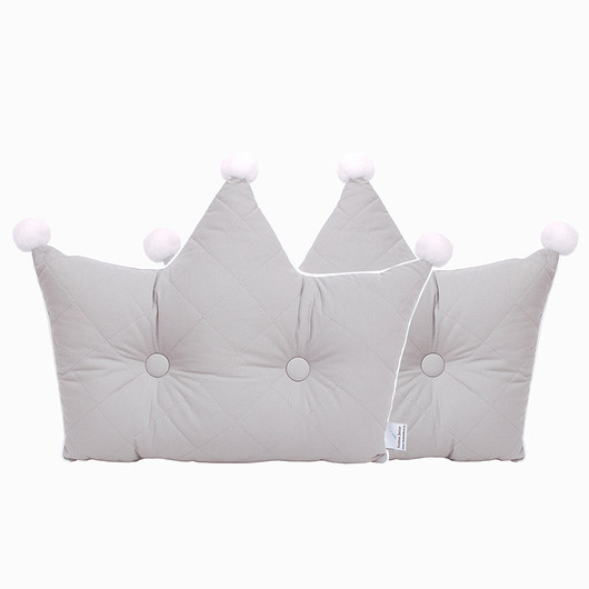 Poduszka korona Classic szara Roomee Decor