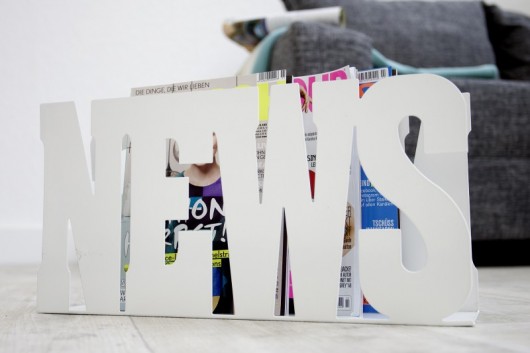 Gazetnik News White 20cm (Z21893) Home Design