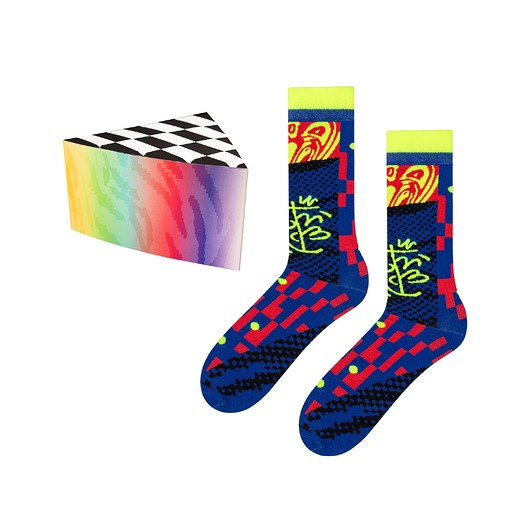 skarpetki damskie Kolorowe skarpetki UV świecące w ultrafiolecie, unisex, bawełniane, prezent