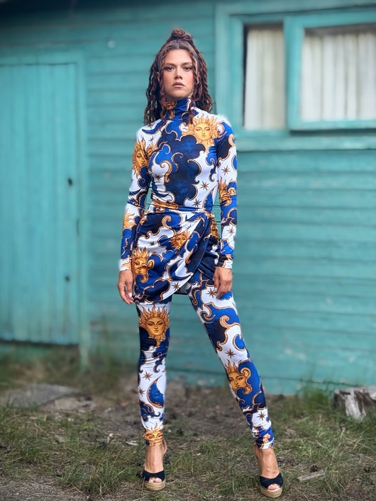 legginsy Legginsy Second Skin - Sky Parade