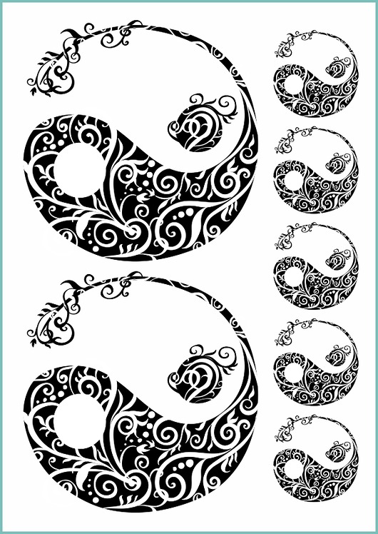 tatuaże zmywalne, tymczasowe Tatuaż tymczasowy "Znak yin yang"
